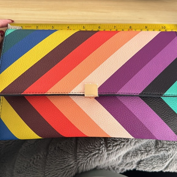 Rainbow Striped Clutch/Cross Body Bag - Picture 8 of 10